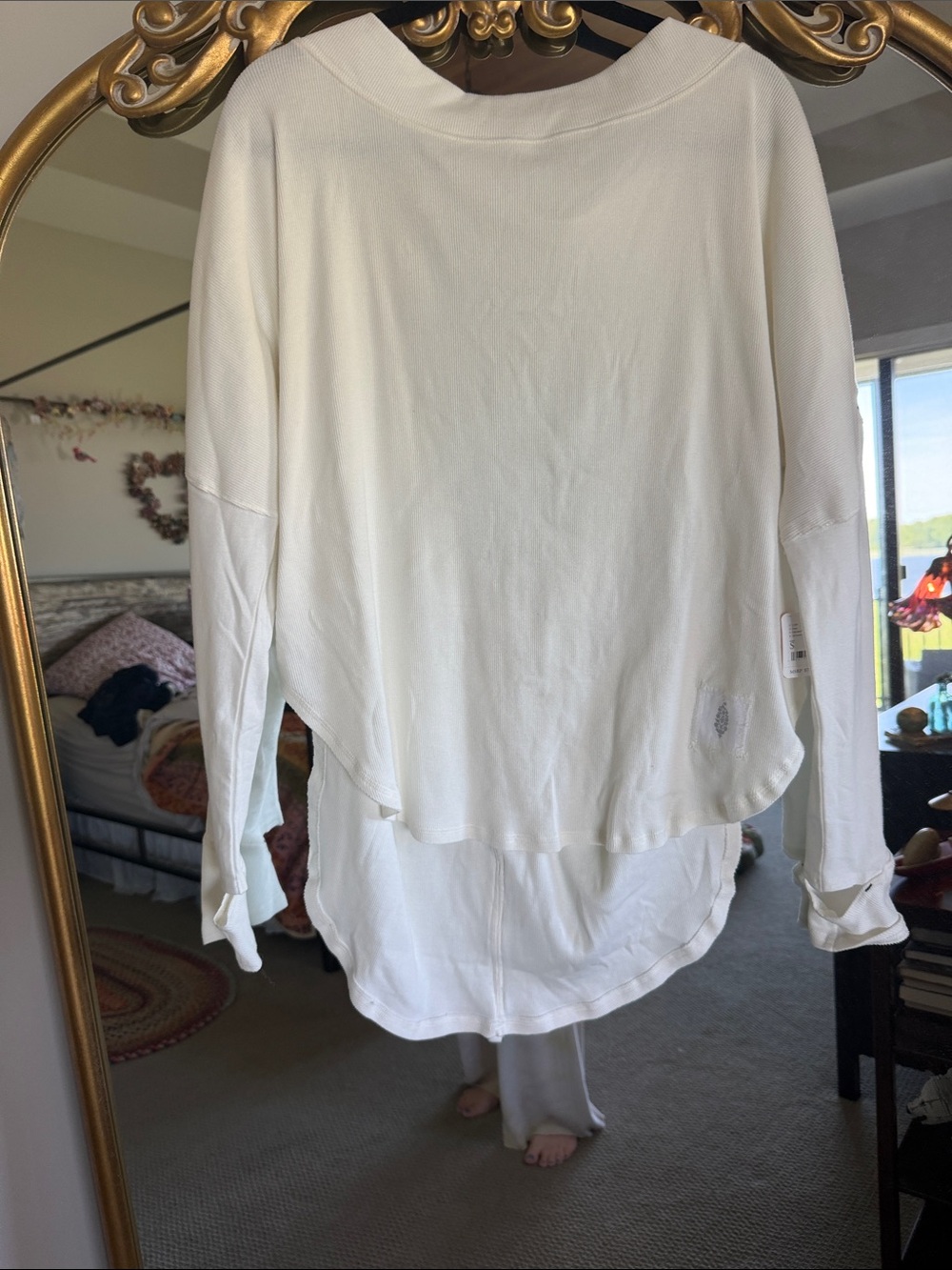 FP Movement by Free People Cream Layered Long Sleeve Top